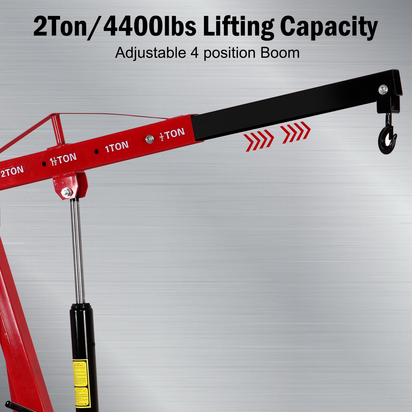 Honnecl 2 Ton Engine Hoist, Folding Cherry Picker Shop Crane Hoist Lift