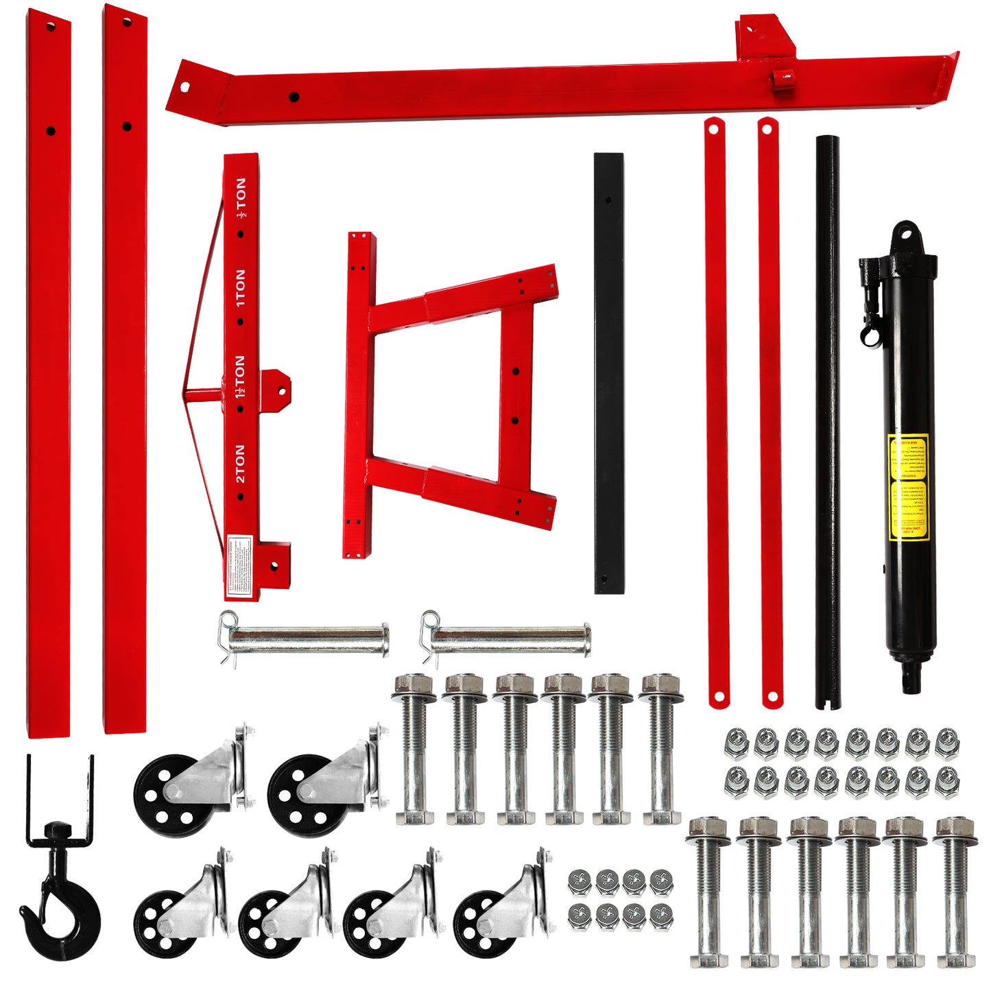 Honnecl 2 Ton Engine Hoist, Folding Cherry Picker Shop Crane Hoist Lift